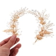 thumbnail image 4 of Tocados de novia de cristal para novias, accesorios para el cabello de boda, diadema de novia, enredadera de perlas, piezas de cabello con diamantes de imitación para mujeres, 4 of 7