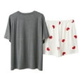 thumbnail image 3 of Richie House Women's Short Pajama Set Cute Print Tee and Shorts Sleepwear Pjs Sets XS-XXL S-XXL RHW4043, 3 of 7