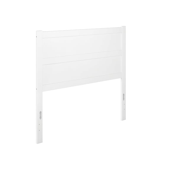 Pemberly Row Contemporary Mid-Century Panel Wood Headboard Full White