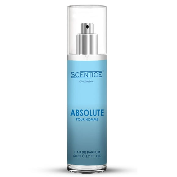 Scentice Absolute Pour Homme Eau De Parfum For Men 50ml, 1.7 Fl.oz. | Strong Long Lasting Perfume For Boys - With Green Apple, Geranium & Cedarwood Notes | Perfect Gift For Husband - Travel Pack