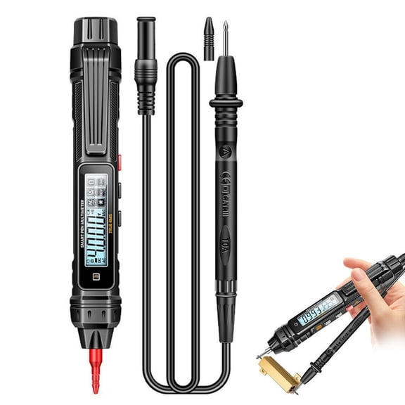Pen-Type Digital Multimeter and Voltage Tester, 4000 Counts Smart NCV Voltmeter with Backlit Display for Household & Auto Repair