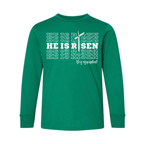 Inktastic He is Risen Mirror Words Long Sleeve Youth T-Shirt