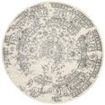 thumbnail image 2 of Pemberly Row Contemporary Polypropylene Ivory Area Rug - Round 4', 2 of 6