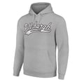 thumbnail image 2 of Men's Starter Heather Gray Pittsburgh Penguins Tailsweep Fleece Tri-Blend Pullover Hoodie, 2 of 3