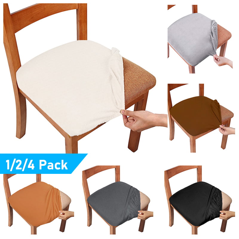 1/2/4x Home Dining Chair cushion cover Round Removable Elastic Stretch Covers 