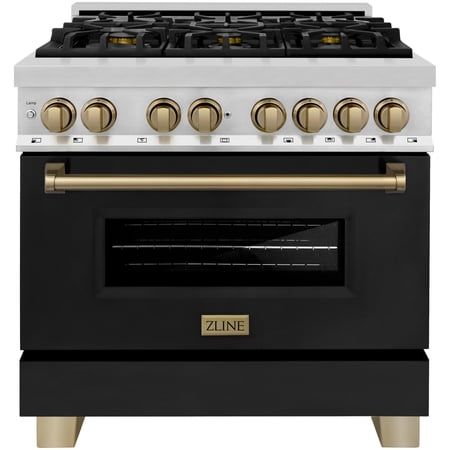Zline Raz-Blm-36-Cb Autograph Edition 36" Wide 4.6 Cu. Ft. Free Standing Dual Fuel Range -