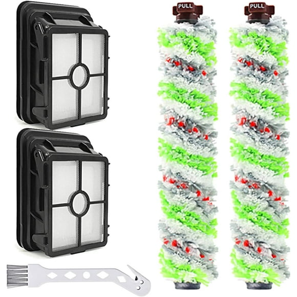 5 Kit Accessories for Bissell Crosswave 3-in-1, 2 Multi-Surface Brush Rollers and 2 Replacement Filters for Bissell CrossWave 1866 1785 2052 1713 2225 Vacuum Cleaner Accessories