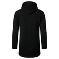 thumbnail image 4 of DHFJKG Mens Zip Up Hooded Sweater Jackets With Thick Fuzzy Lining Mediun Length Solid Color Warm Cardigan Knitted Hoodies Coat Soft Outerwear, 4 of 4