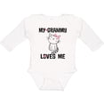 thumbnail image 3 of Inktastic Grammy Loves Me Girls Kitty Girls Long Sleeve Baby Bodysuit, 3 of 5