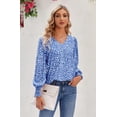 thumbnail image 2 of Women's V Neck Long Sleeve Shirt Tops Casual Office Work T-Shirt Blouse, 2 of 6