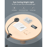 Glocusent Adjustable Flexible Eye Lamp, 36 LED Clip-on Reading Light for Desk, Bed Headboard & Computer