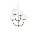thumbnail image 3 of Lennon 31.5 inch pendant in black and brass with clear shade, 3 of 8