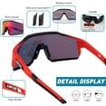 thumbnail image 5 of KAPVOE Polarized Cycling Sunglasses with 4 Interchangeable Lenses TR90 Sports Sunglasses Women Men Running, 5 of 8