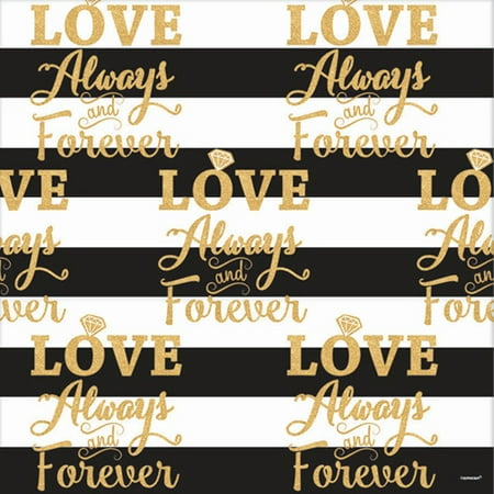 Wedding and Bridal 'Love Always and Forever' Jumbo Roll of Gift Wrap (40sq.