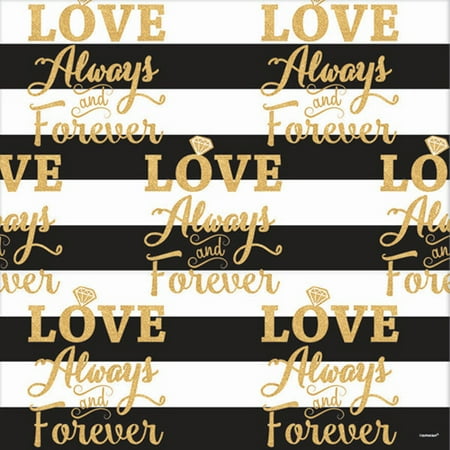 - Wedding and Bridal 'Love Always and Forever' Jumbo Roll of Gift Wrap (40sq. ft)