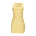 thumbnail image 2 of Women's Sleeveless Sparkly Yellow Dress Formal Dress Women Sequin Dress, 2 of 4