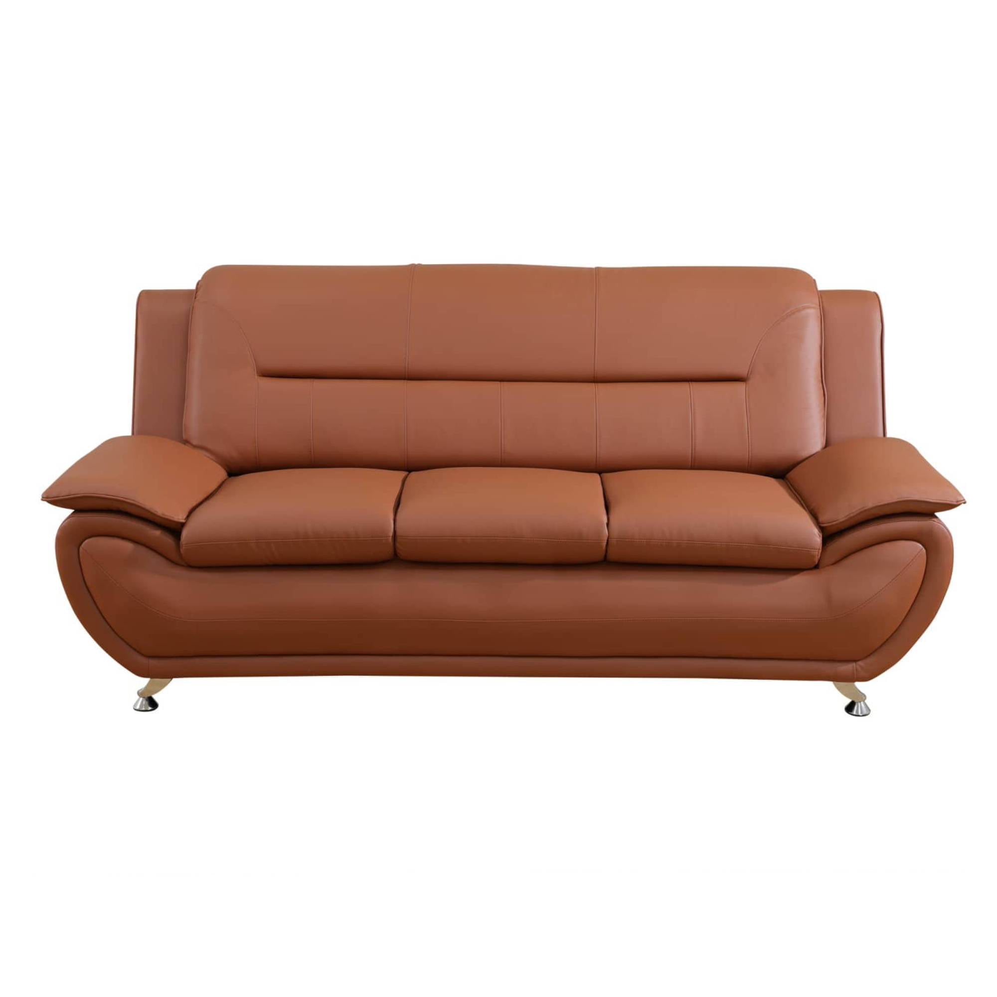 Trumanpick Leather Sofa Chair, Modern 3 Seater Comfy Sofa Couch for Living Room, Bedroom, Bronze
