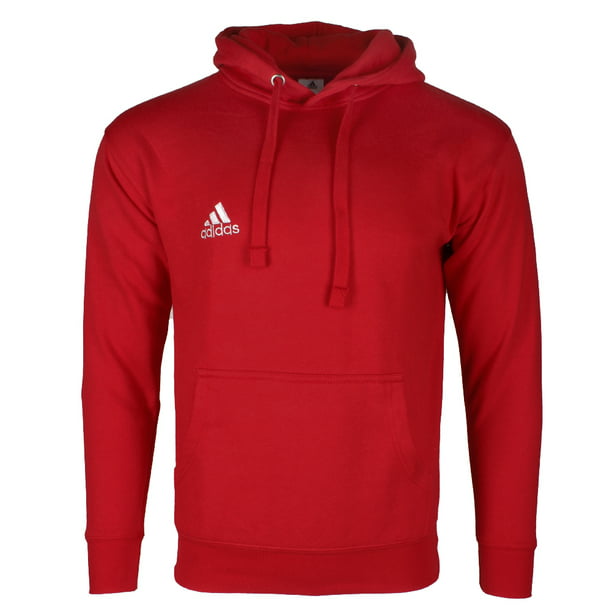 Adidas Men's Logo Long Sleeve Front Pocket Coref Hoodie Red XL