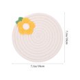 thumbnail image 2 of DEEPCRAFF Beige Cotton Woven Coaster with Heat Insulation and Anti Skid Design for Home Use 7.8 x 0.1 inches, 2 of 8