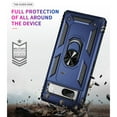 thumbnail image 5 of TJS for Google Pixel 7a Phone Case, with Tempered Glass Screen Protector, Impact Resistant Metal Ring Magnetic Support Kickstand Drop Protector Cover (Blue), 5 of 7