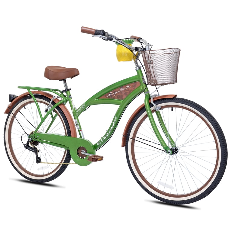 26 Inch Margaritaville Green 7 Speed Adult Cruiser Bicycle