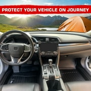 Ikon Motorsports 3D TPE Floor Mats Compatible with 2019-2026 Subaru Ascent 7 Seats Bucket Seat, All Weather Waterproof Heavy Duty Floor Liners Carpets Black 4PCS Set