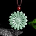 thumbnail image 1 of HOOUN Pendentif Jade Jadeite Naturel pour Femmes, Pendentif Tournesol Vert Cadeau, 1 of 4