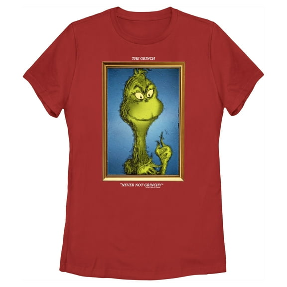 Women's Dr. Seuss Framed Grinch Painting Graphic T-Shirt