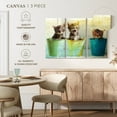 thumbnail image 5 of Elephant Stock Kittens Wall Art - Horizontal Multi Panel Canvas - Living Room Wall Decor - Animal Multi Panel - Green And Yellow Decor - 50" x 32", 5 of 8