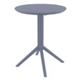 thumbnail image 3 of Compamia Loft Round Bistro Set 3 Piece with 24 inch Table Top Dark Gray, 3 of 4