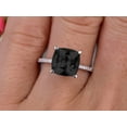 thumbnail image 4 of 1.80 Carat Cushion Black Diamond Moissanite Engagement Ring on 10k White Gold, 4 of 5