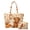 Autumn Farm Animal Print, variant on SEANATIVE Lightweight Purses and Handbags Set for Daily, Stretch Polyester Portable Casual Women's Quilted Bag, Autumn Squirrel Maple Leaf