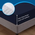 thumbnail image 4 of Sleeper Sofa Bed Sheet Set 4 PC's Sleeper Sofa Sheet Set 100% Pure Egyptian Cotton, 500 Thread Count [Twin Sleeper Sofa Navy Blue Solid] Easily Fits Upto 8" inches Deep Pocket., 4 of 6