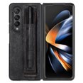 thumbnail image 6 of Jiahe Cover For Samsung Galaxy Z Fold4 7.6 inch Leather Case,Hybrid Shockproof Wrist Strap with S Pen Holder Full Body Protection Case Cover,Black, 6 of 9