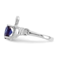 thumbnail image 4 of Finest Gold 14K White Gold September CZ Birthstone Claddagh Ring, Size 5, 4 of 5