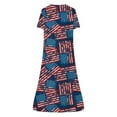 thumbnail image 5 of Wycnly Summer Dresses for Women 4th of July Fashion Button Pocket Swing Independence Day Tunic Maxi Dresses 2025 Short Sleeve V-Neck American Flag Print Long Formal Dress Blue XL, 5 of 5