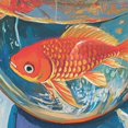 thumbnail image 4 of Yayeee Shower Curtain with Hooks 72"x72" Waterproof Fabric Bathroom Hanging Decor, Art Goldfish Bowl, 4 of 5