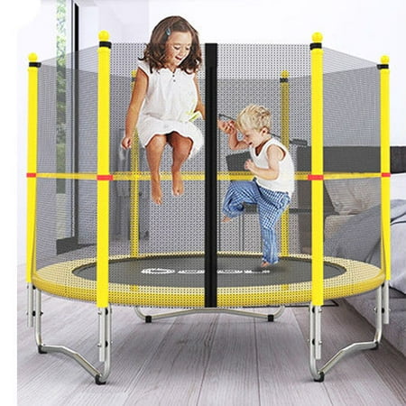 Zimtown 60" Round Youth Kids Trampoline Combo w/Enclosure Net Pad Bounce Jump Safety