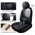 thumbnail image 2 of for Chrysler 200 2015 Car Seat Cover, Faux Leather Full Set of 5 Seats With a Headrest and Lumbar Support Suitable for All Seasons, Black and Blue Edges Car Seat Covers, Only 4 DOOR SEDAN, 2 of 7