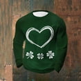 thumbnail image 1 of Ceisia Men's St. Patrick's Day Heart Shamrock Waffle Knit Top | Long Sleeve Crew Neck Casual Tee Gifts, 1 of 3