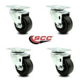thumbnail image 2 of 3.5 Inch Phenolic Wheel Swivel Top Plate Caster Set Service Caster Brand, 2 of 2