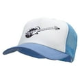 thumbnail image 2 of Electric Guitar Embroidered Music Patched Cotton Trucker Cap - Sky Blue OSFM, 2 of 5