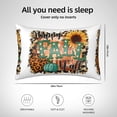 thumbnail image 4 of Bingfone Happy Fall Y'All Print Satin Pillowcase for Hair - Standard Size with Zipper Silky & Soft Pillow Covers,20x30 Inches-No pillow core, 4 of 6