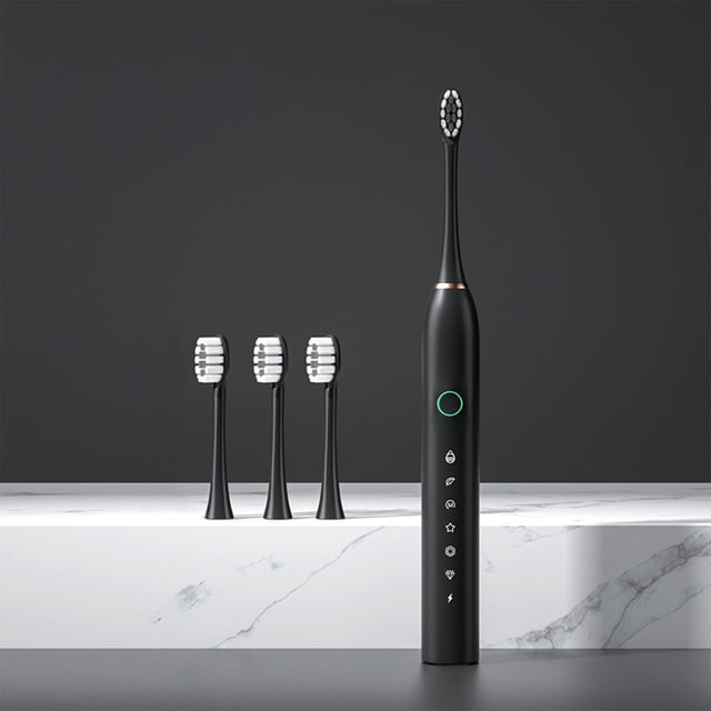 Toothbrush, Toothbrush With 4 Brush Heads, Smart 6-speed Timer Toothbrush IPX7