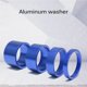 thumbnail image 2 of Soidarity 12PCS Arandelas de auriculares de bicicleta Colores brillantes Espaciadores de auriculares de bicicleta Piezas de bicicletas de aleación de Ciclismo No.1 Soidarity OD010511-01, 2 of 5