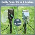 thumbnail image 4 of SURAIELEC Outdoor Power Stake, Dusk to Dawn Light Timer, 15FT Extension Cord Multiple Outlet; 6 Electrical Outlet Power Strip Weatherproof,, 4 of 7