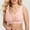 Pink, variant on Bralette for Women Wirefree Comfort Bra Front Closure Plus Size Pink Everyday Lounge Bra Light Support T-Shirt Bra,Size XL