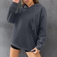 thumbnail image 4 of Sudaderas sueltas para mujer Sudaderas con capucha con cordón Camisas con gráficos en la espalda Jersey informal Tops de manga larga con bolsillo con mangas con hombros caídos Pompotops  gfhjh13606, 4 of 7