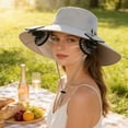 thumbnail image 7 of Outdoor Cooling Solar Fan Hat Breathable Mesh Neck Face Cover 800mAh 3 Speed Adjustable Sun Cap for Hiking Fishing Gardening by PALIFEUR, 7 of 7
