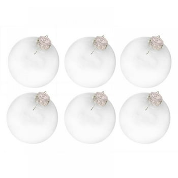 Naturalour DIY Fillable Clear Plastic Ornament Balls, Clear Christmas Ornaments Balls Perfect for Christmas Trees,Party, XMas Decor